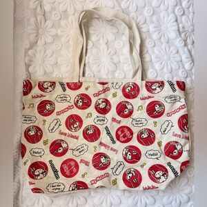 Sanrio My Melody Canvas Tote Bag Cute Cartoon Shopping Bag